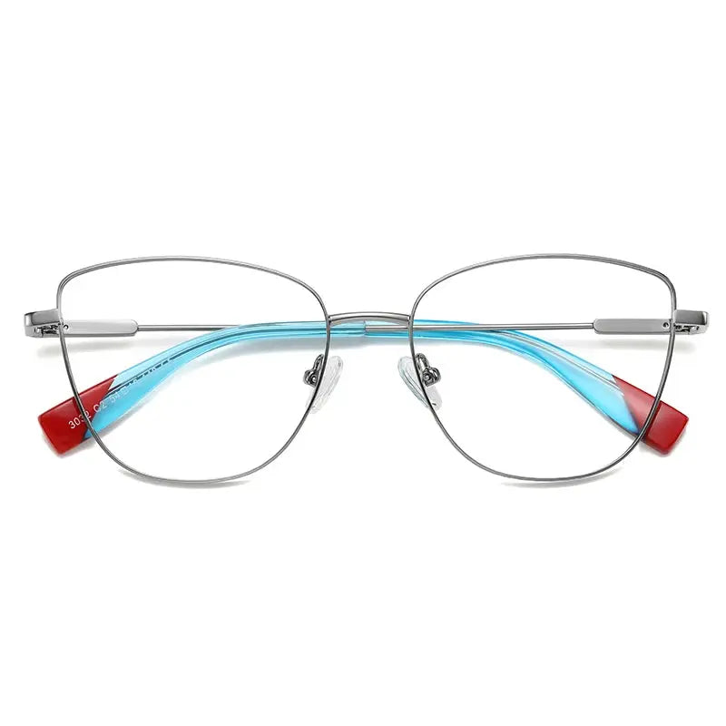 Vicky Women's Full Rim Cat Eye Alloy Reading Glasses 3032.
