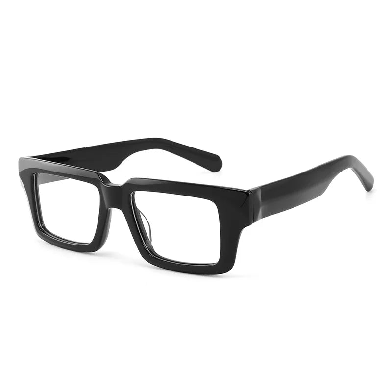 Cubojue Mens Full Rim Square Plastic Reading Glasses Gl6609 Reading Glasses Cubojue black 0 