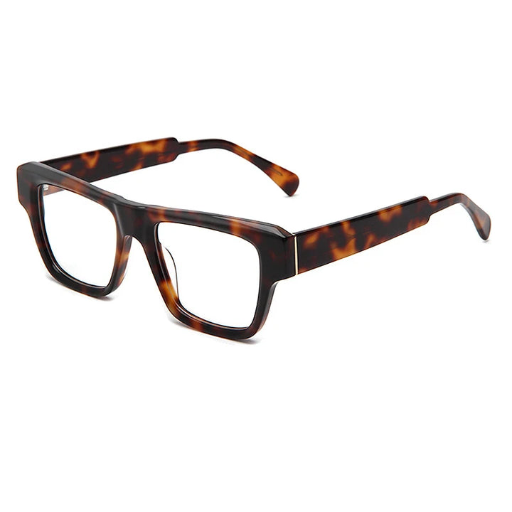 Gatenac Unisex Full Rim Brow Line Square Thick Acetate Eyeglasses 1533 Full Rim Gatenac Tortoiseshell  