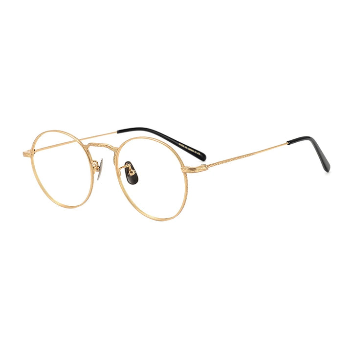 Aimee Unisex Full Rim Round Titanium Eyeglasses 1282 Full Rim Aimee   