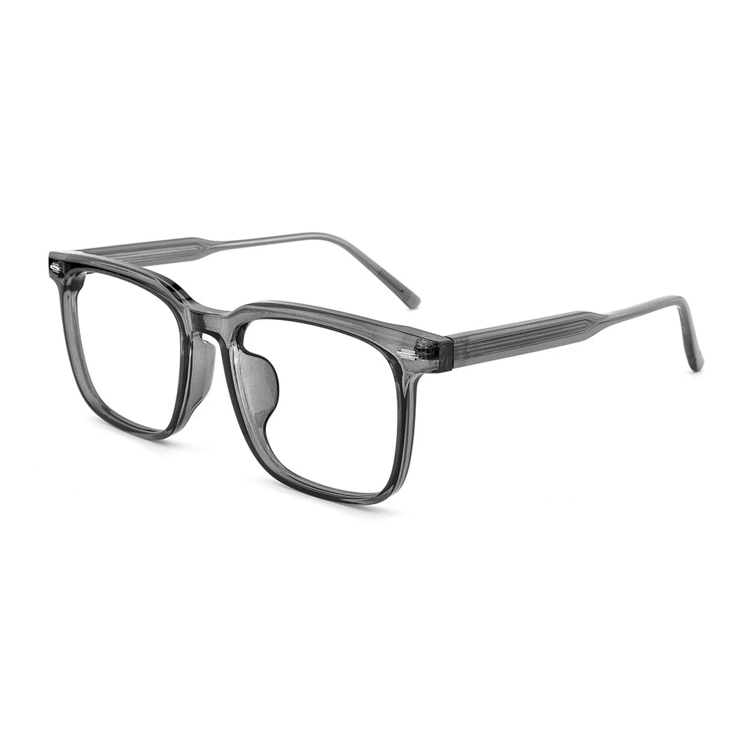 KatKani Unisex Full Rim Square Tr 90 Eyeglasses 60052 Full Rim KatKani Eyeglasses Gray  