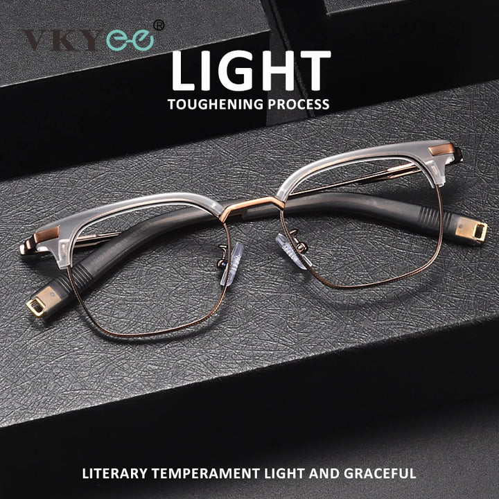 Vicky's Full Rim Square Titanium Tr 90 Reading Glasses 19107 Reading Glasses Vicky   