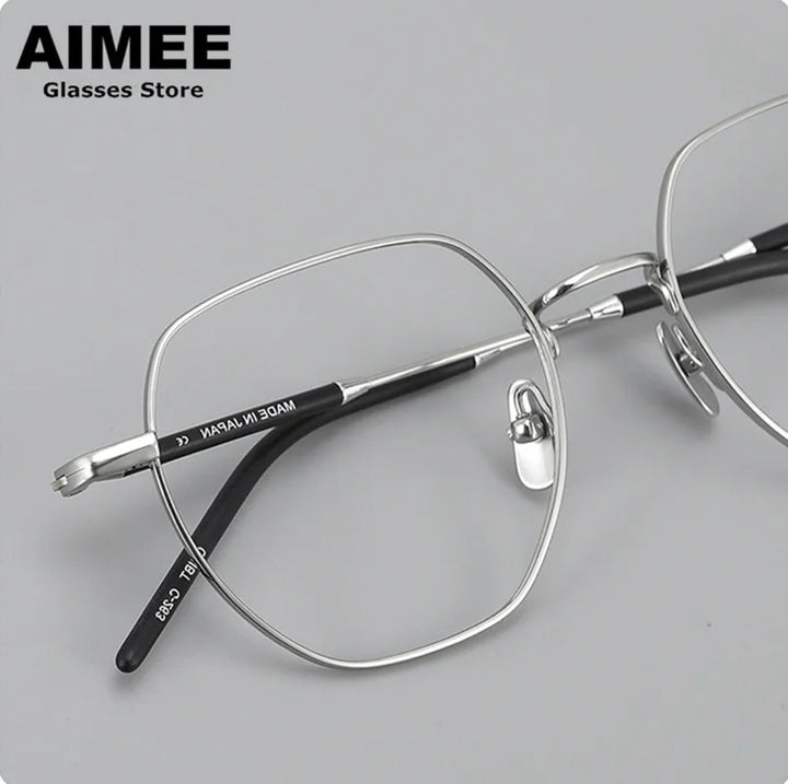 Aimee Unisex Full Rim Oval Square Titanium Eyeglasses 23339 Full Rim Aimee   