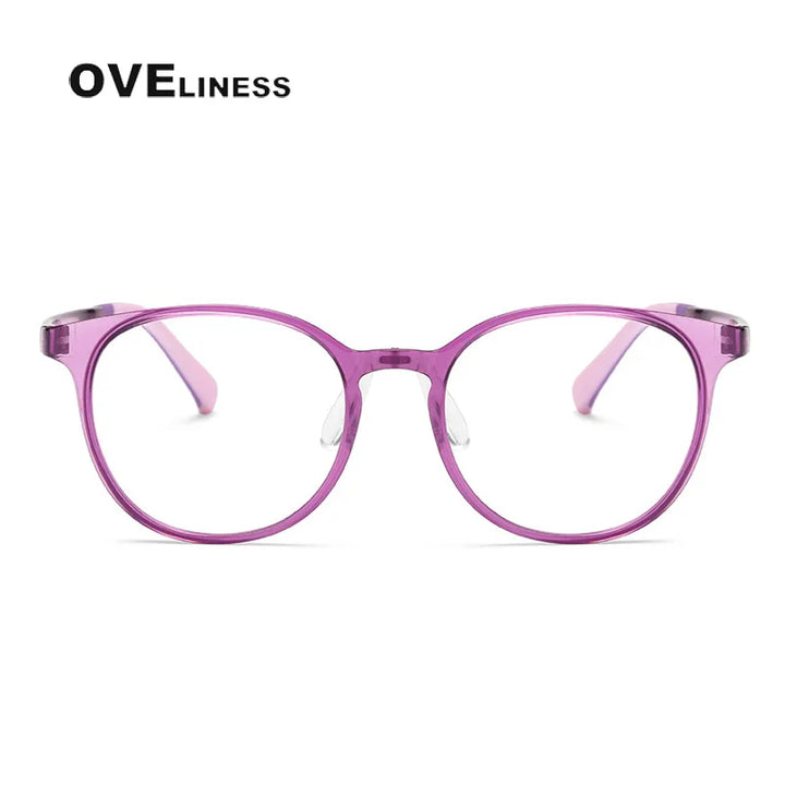 Oveliness Unisex Youth's Full Rim Round Tr 90 Titanium Eyeglasses O5072 Full Rim Oveliness   