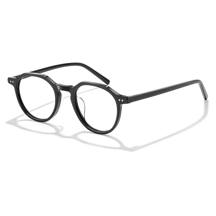 Yimaruili Unisex Full Rim Oval Polygon Acetate Eyeglasses 639601