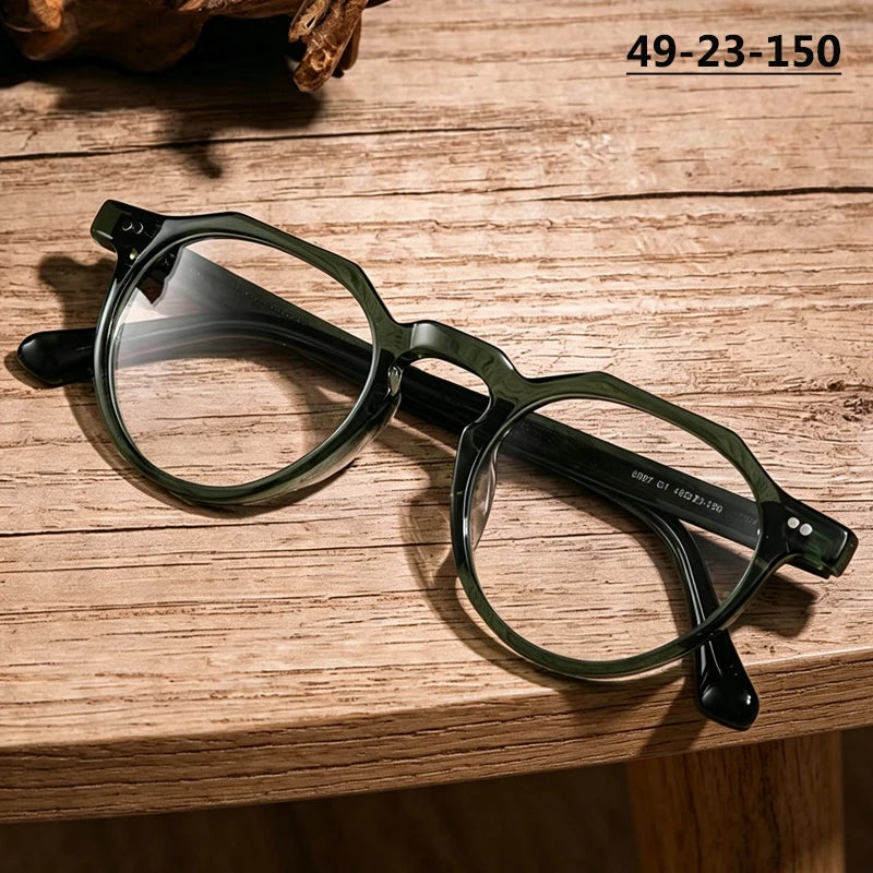 Bobbie Unisex Full Rim Geometric Acetate Eyeglasses 8097