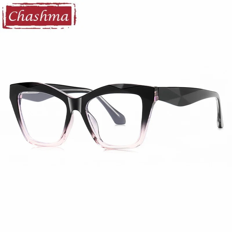 Chashma Ochki Women's Full Rim Square Cat Eye Tr 90 Eyeglasses 881081