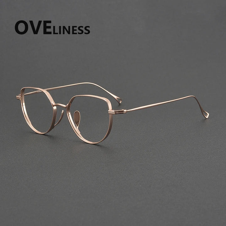 Oveliness Unisex Full Rim Square Cat Eye Titanium Eyeglasses 643002