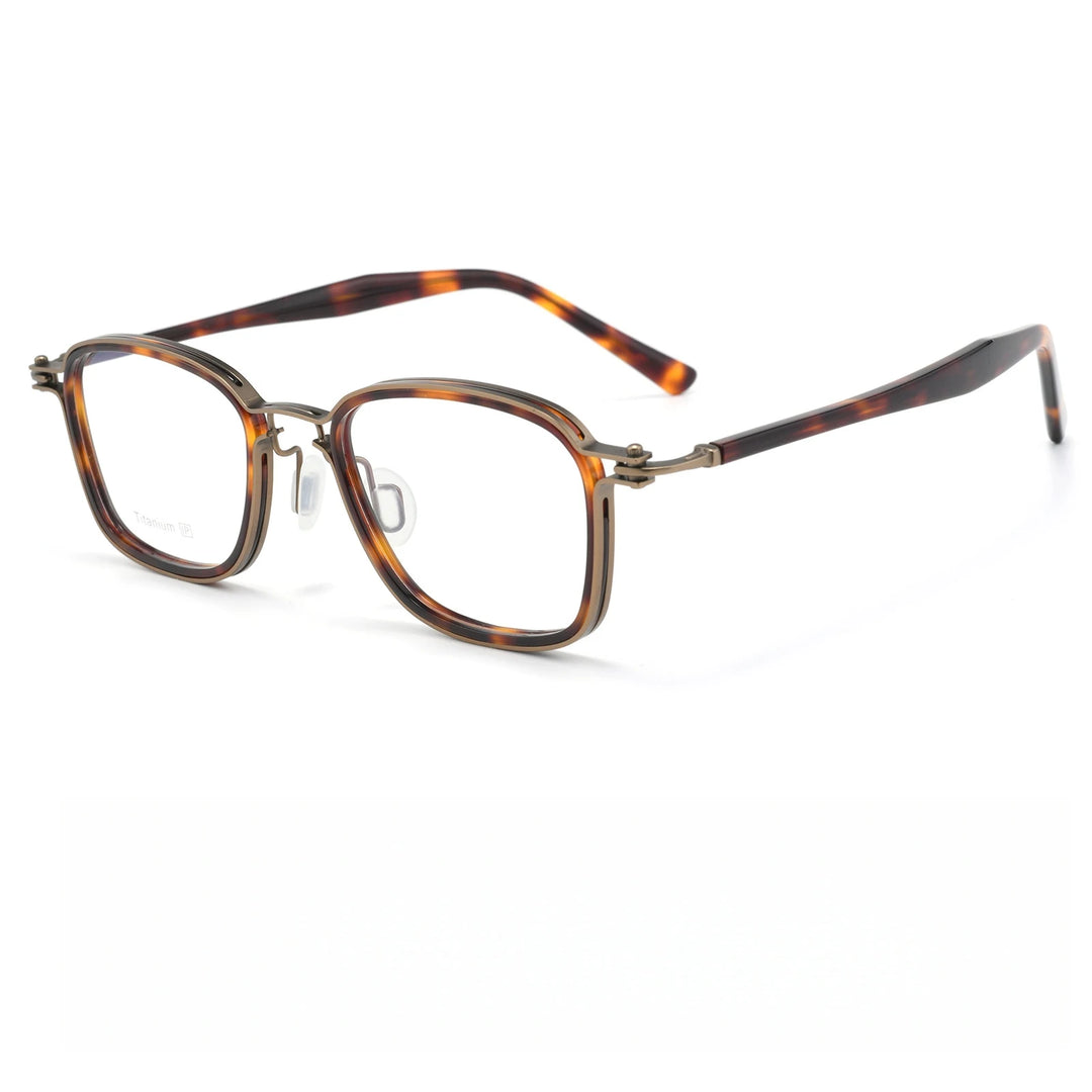 Yimaruili Unisex Full Rim Oval Titanium &amp; Acetate Eyeglasses M5868 — view 7 | Yimaruili at FuzWeb