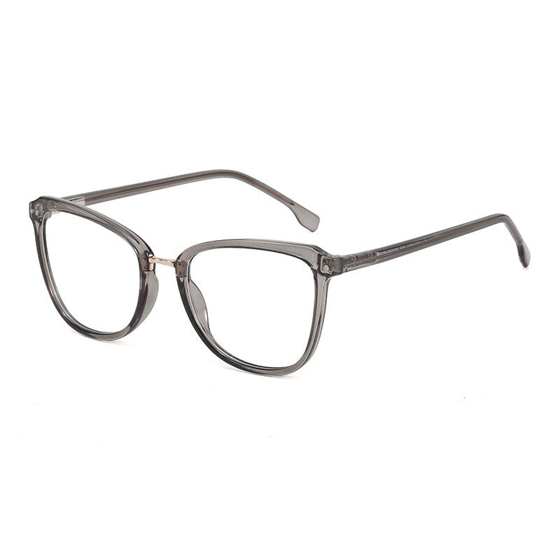 CCspace Unisex Full Rim Large Square Tr 90 Eyeglasses 56686 Full Rim CCspace C4Grey  