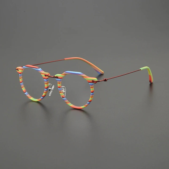 Gatenac Unisex Full Rim Square Acetate Titanium Eyeglasses G85905