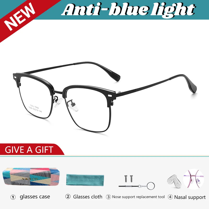 Vicky Unisex Full Rim Square Tr 90 Alloy Reading Glasses 93861