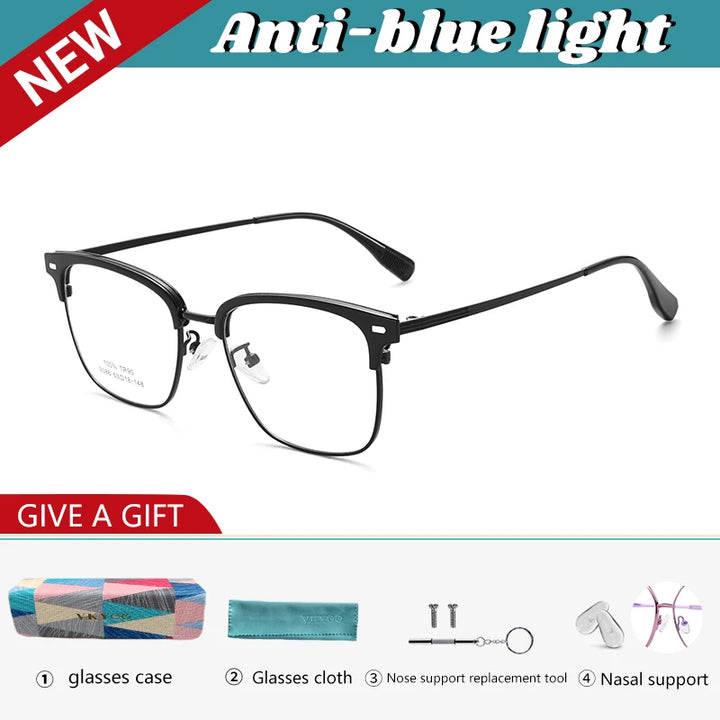 Vicky Unisex Full Rim Square Tr 90 Alloy Reading Glasses 93861