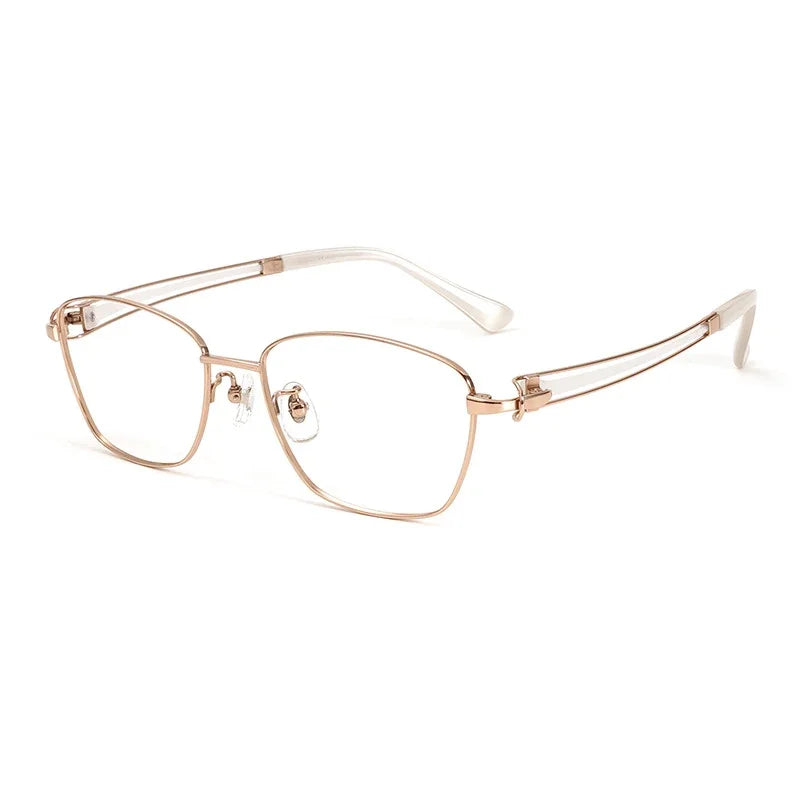 Aror Unisex Full Rim Square Polygon Titanium Eyeglasses 95233 Full Rim Aror C2