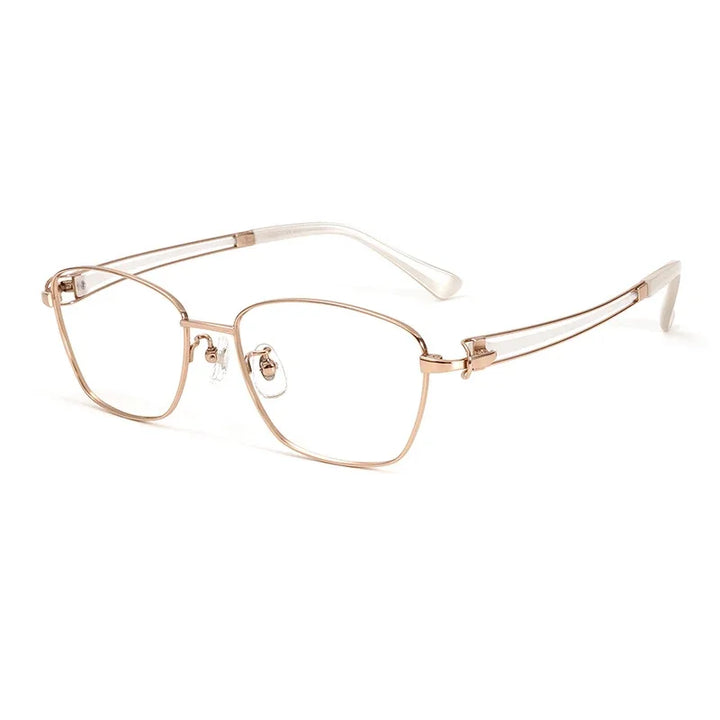 Aror Unisex Full Rim Square Polygon Titanium Eyeglasses 95233 Full Rim Aror C2