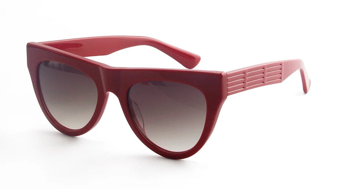 Esnbie Women's Full Rim Oval Cat Eye Acetate Sunglasses 472249