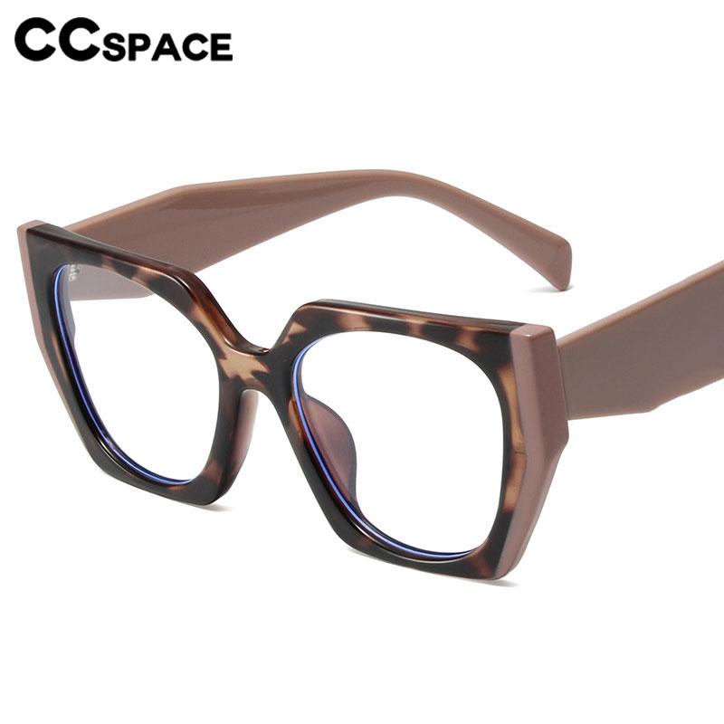 CCspace Women's Full Rim Square Cat Eye Tr 90 Titanium Eyeglasses 56790 Full Rim CCspace   