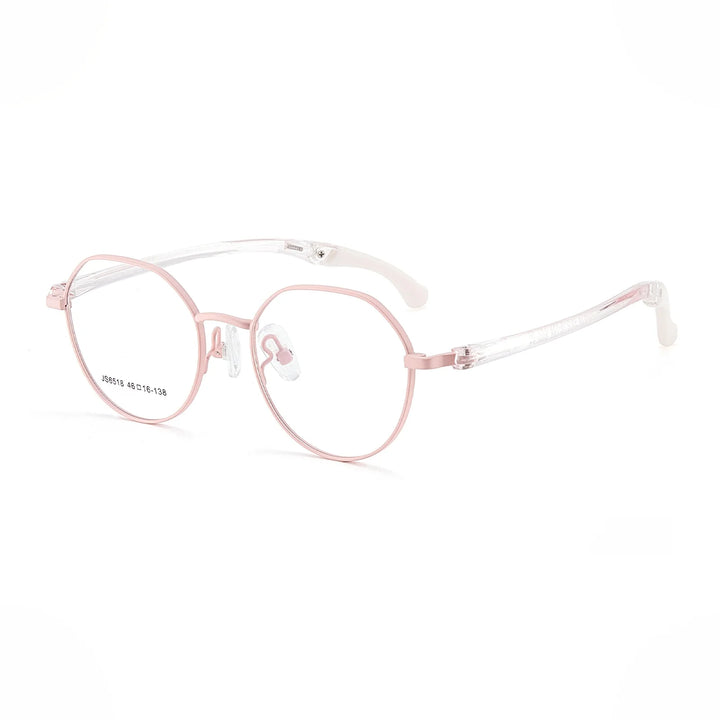 Xbora Unisex Youth's Full Rim Flat Top Oval Tr 90 Alloy Eyeglasses 6518