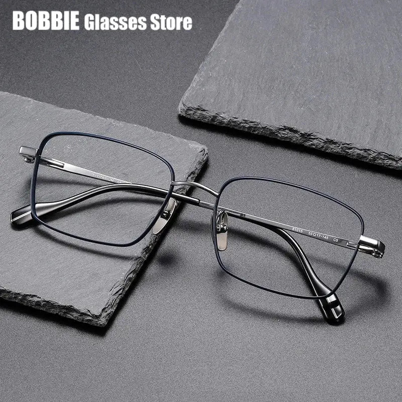 Bobbie Full Rim 810150 Unisex Titanium Square Frames — view 1 | Bobbie at FuzWeb