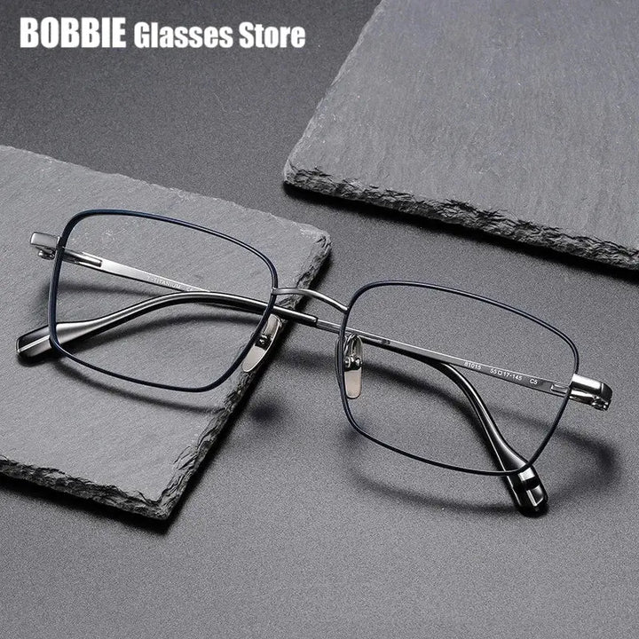 Bobbie Full Rim 810150 Unisex Titanium Square Frames — view 1 | Bobbie at FuzWeb