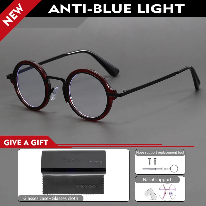 Vicky Unisex Full Rim Round Tr 90 Alloy Reading Glasses 10124