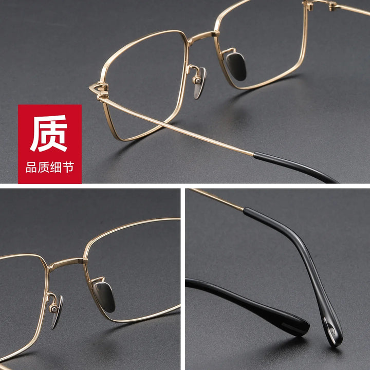 Bclear Unisex Full Rim Square Titanium Eyeglasses SM-80912