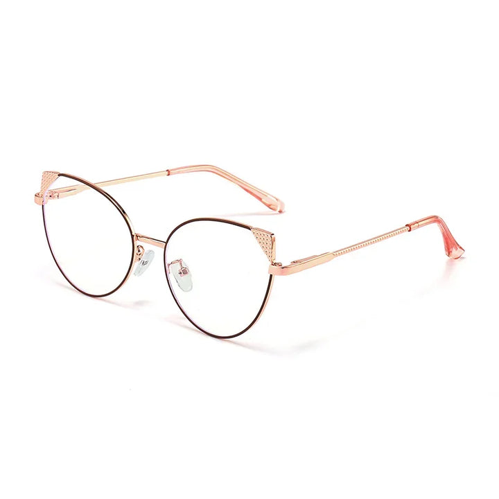 Aror Women's Full Rim Oval Cat Eye Alloy Eyeglasses 13315 Full Rim Aror C3