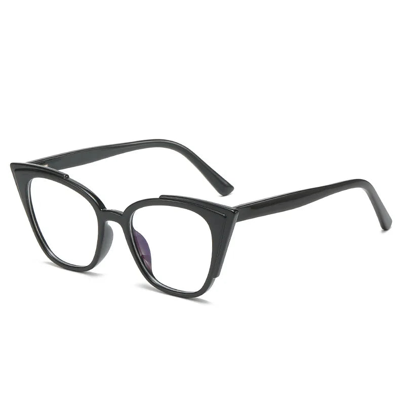 Zirosat Women's Full Rim Square Cat Eye Tr 90 Alloy Eyeglasses 70244