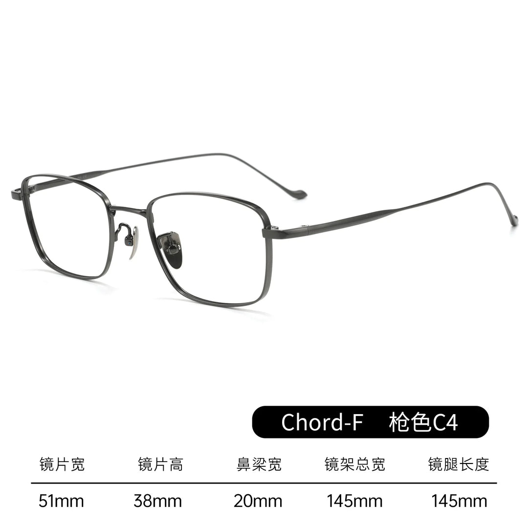 Bclear Unisex Full Rim Square Titanium Eyeglasses Fuz 13