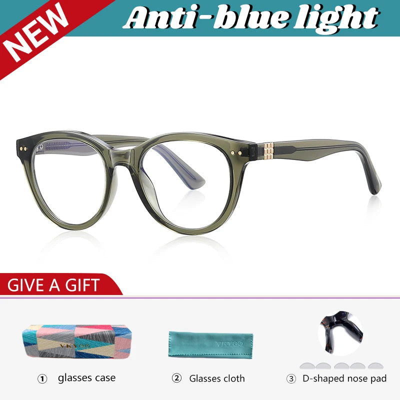 Vicky Unisex Full Rim Round Tr 90 Titanium Reading Glasses 622231