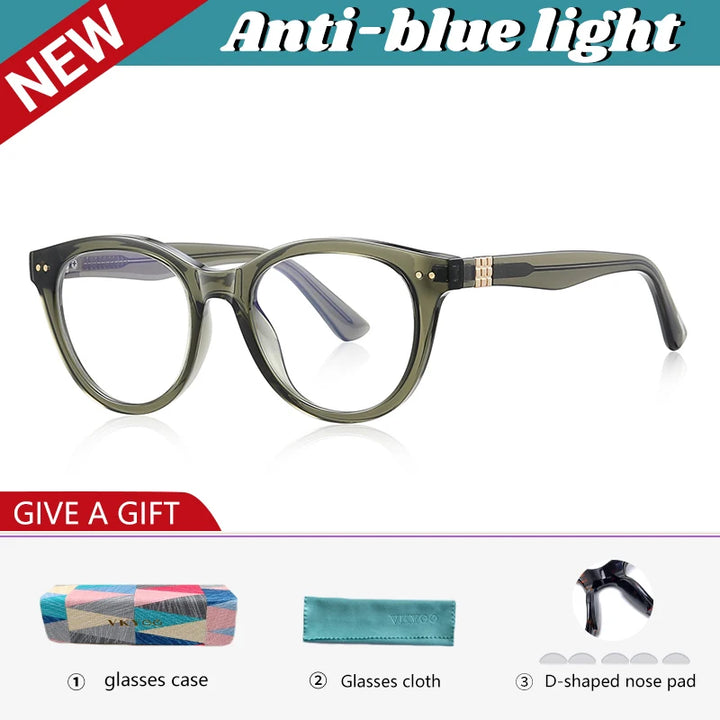 Vicky Unisex Full Rim Round Tr 90 Titanium Reading Glasses 622231