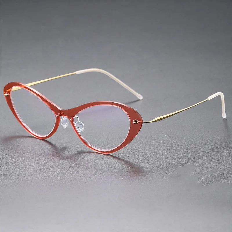 Bobbie Women's Full Rim Butterfly Acetate Titanium Eyeglasses 616550