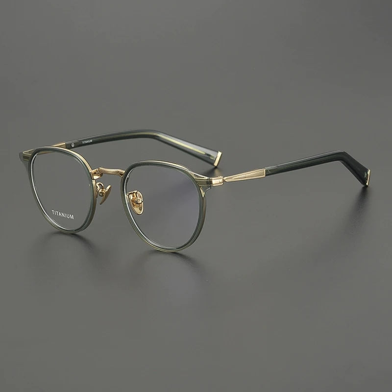 Gatenac Women's Full Rim Oval Square Titanium Eyeglasses Gxyj3010