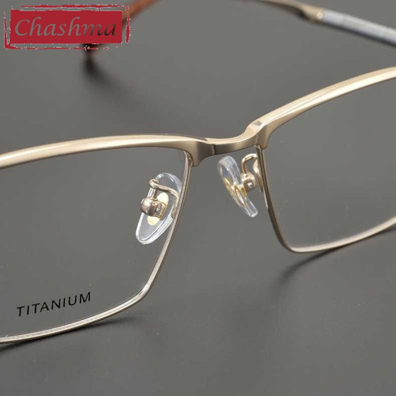 Chashma Men's Full Rim Square Spring Hinge Titanium Eyeglasses 6119 Full Rim Chashma   