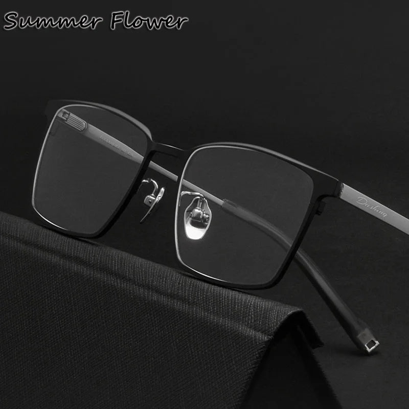 Summer Flower Women's Full Rim Square Tr 90 Titanium Eyeglasses 98612