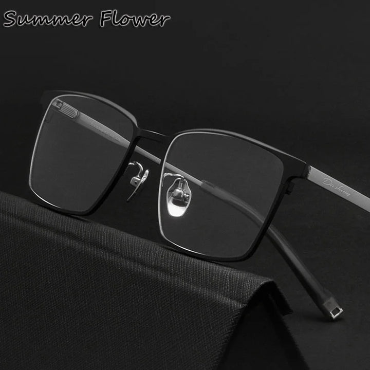 Summer Flower Women's Full Rim Square Tr 90 Titanium Eyeglasses 98612