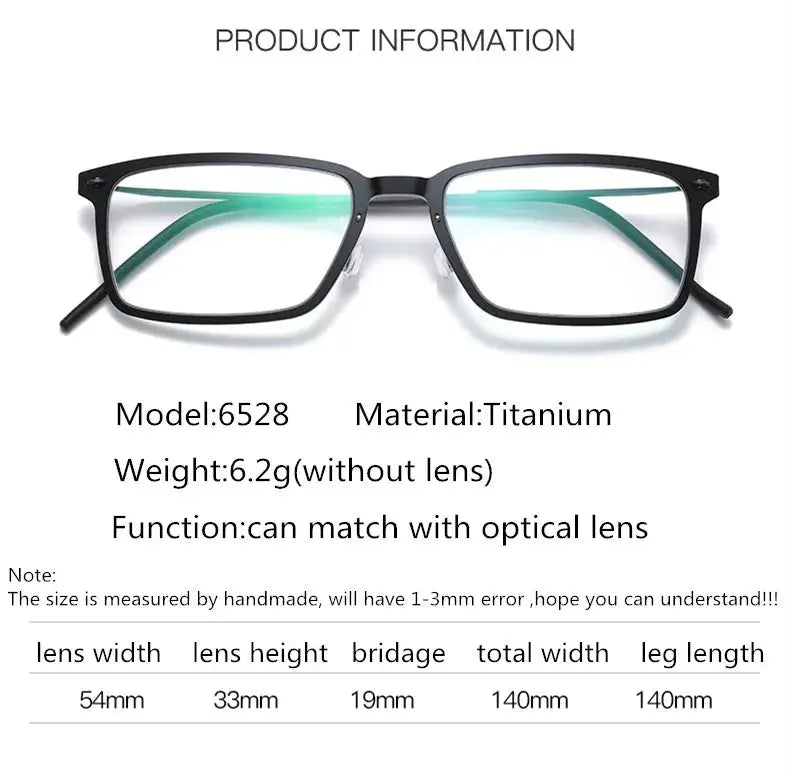 Bobbie Full Rim 652800 Unisex Square Acetate Screwless Titanium Frames — view 2 | Bobbie at FuzWeb