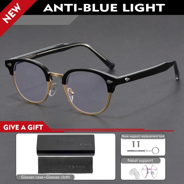 Vicky Unisex Full Rim Round Tr 90 Titanium Reading Glasses 10306