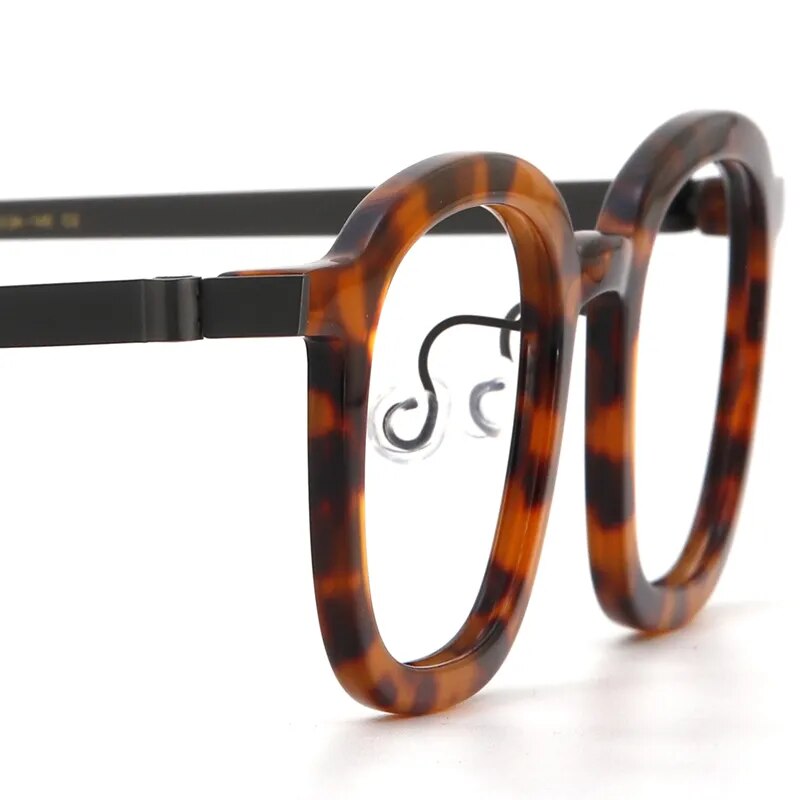 Muzz Unisex Full Rim Square Titanium Acetate Eyeglasses 1050 Full Rim Muzz   