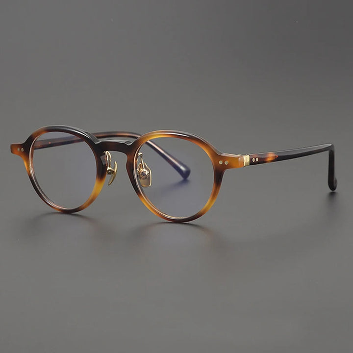 Black Mask Unisex Full Rim Round Acetate Eyeglasses BM-M2509