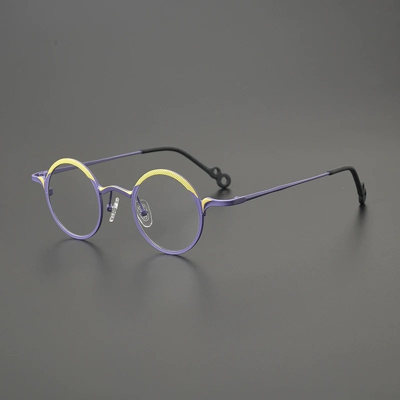 Gatenac Women's Full Rim Round Titanium Eyeglasses G85869