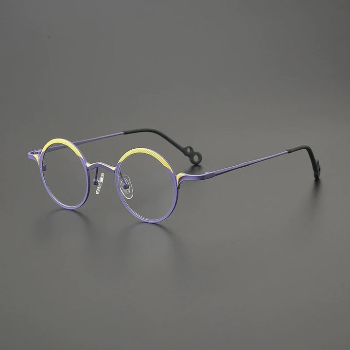 Gatenac Women's Full Rim Round Titanium Eyeglasses G85869