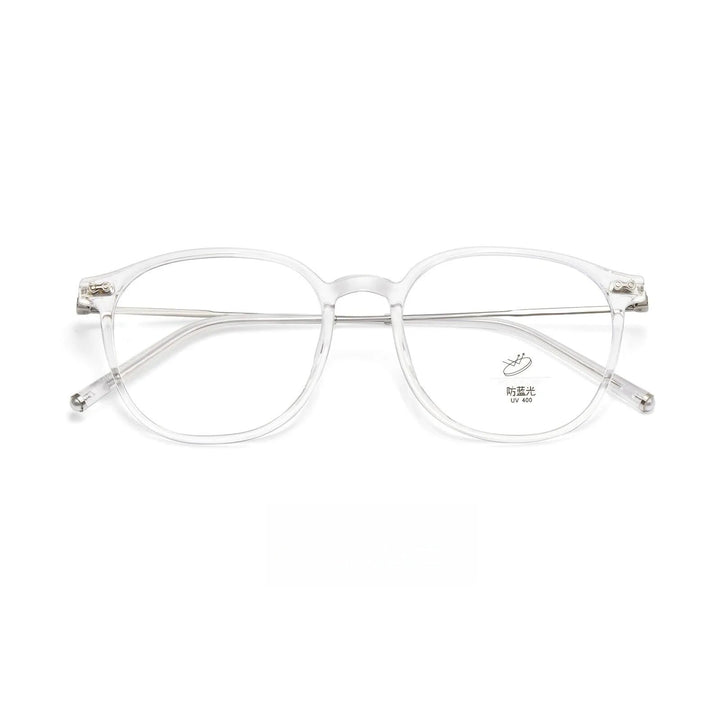 Yimaruili Unisex Full Rim Square Tr 90 Alloy Eyeglasses Tj1433 Full Rim Yimaruili Eyeglasses Transparent  