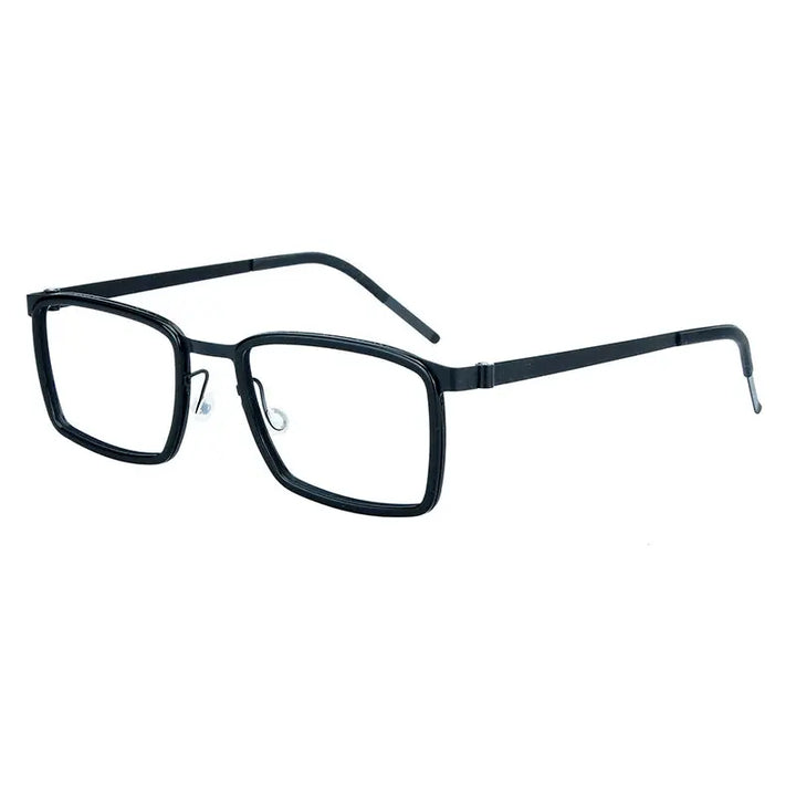 Bobbie 971100 Unisex Square Titanium Acetate Full Rim Frames FuzWeb