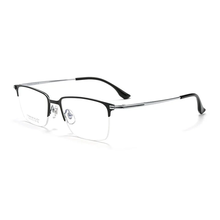 Vicky Unisex Semi Rim Square Titanium Reading Glasses V15119 Reading Glasses Vicky   