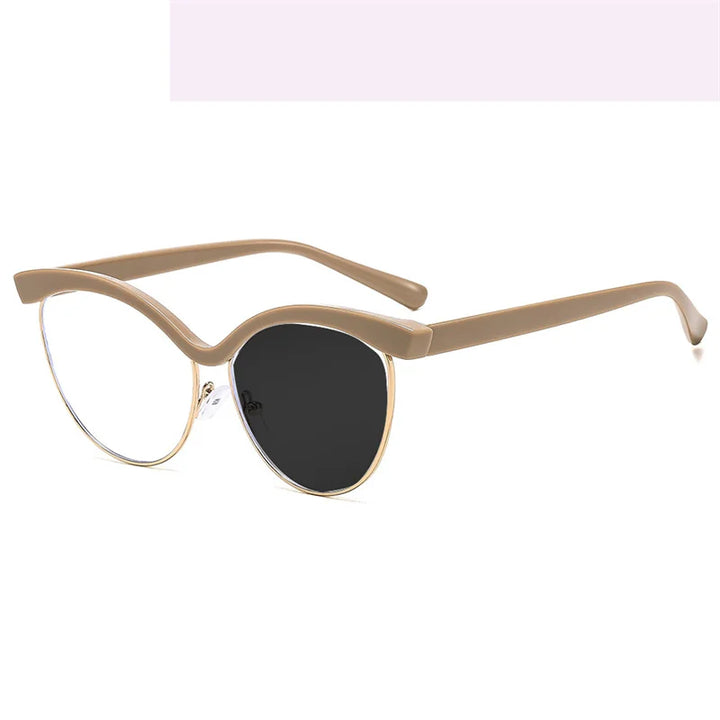 Kocolior Women's Full Rim Cat Eye Tr 90 Alloy Photochromic Reading Glasses 713162