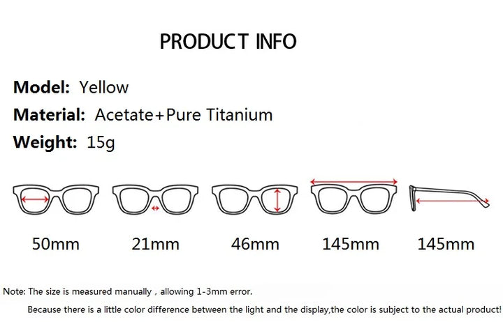 Aimee Unisex Full Rim Round Acetate Titanium Eyeglasses 14546 Full Rim Aimee