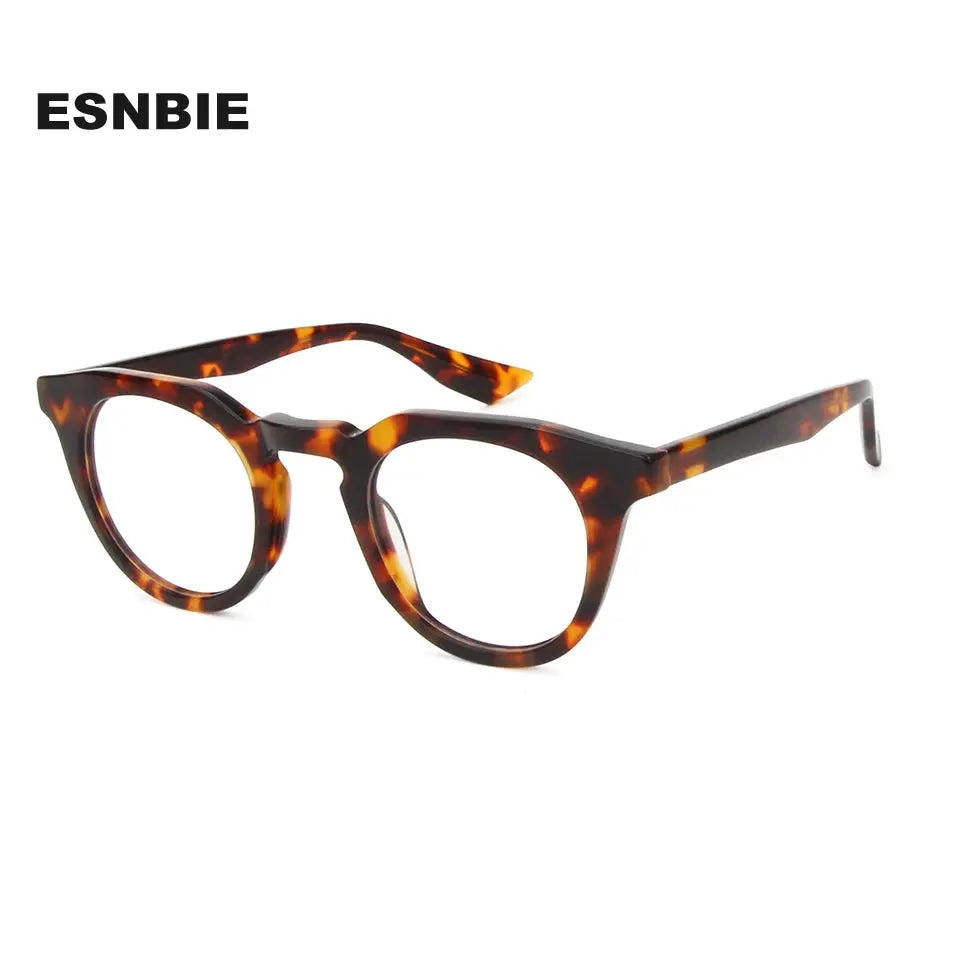 Esnbie 602218 Unisex Full Rim Square Round Acetate Frames FuzWeb