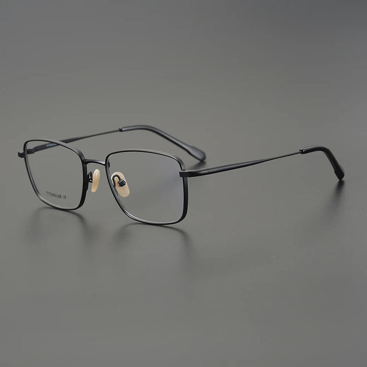 Aimee Unisex Full Rim Square Titanium Eyeglasses 9041 Full Rim Aimee Black  