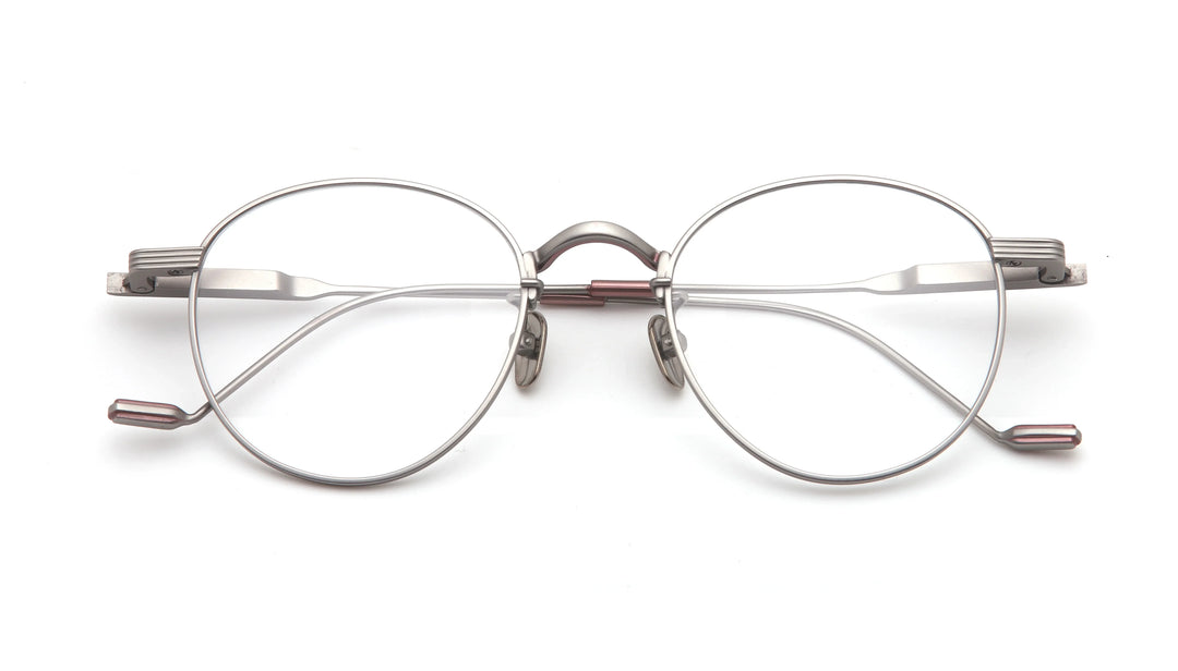 Aror Unisex Full Rim Round Or Square Titanium Eyeglasses 492122 Full Rim Aror Round Silver